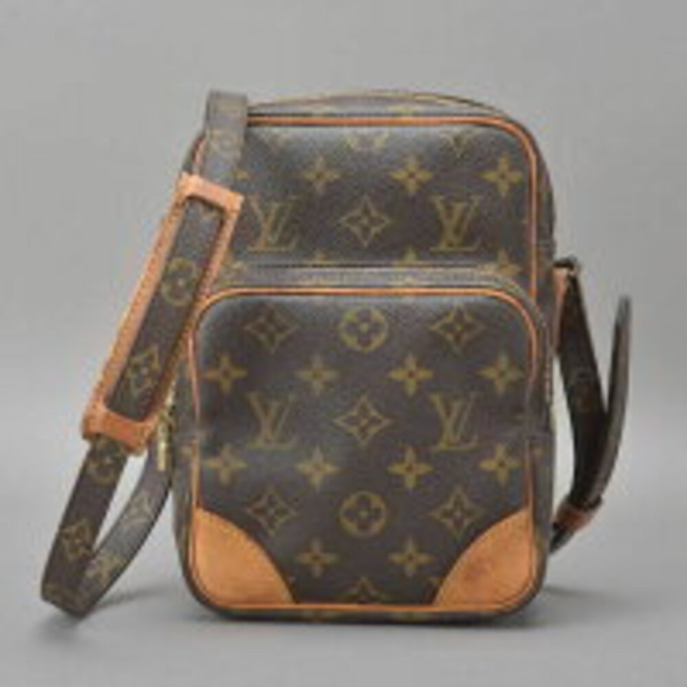 Louis Vuitton Monogram Crossbody Leather Shoulder Diagonal Bag Brown Pouch